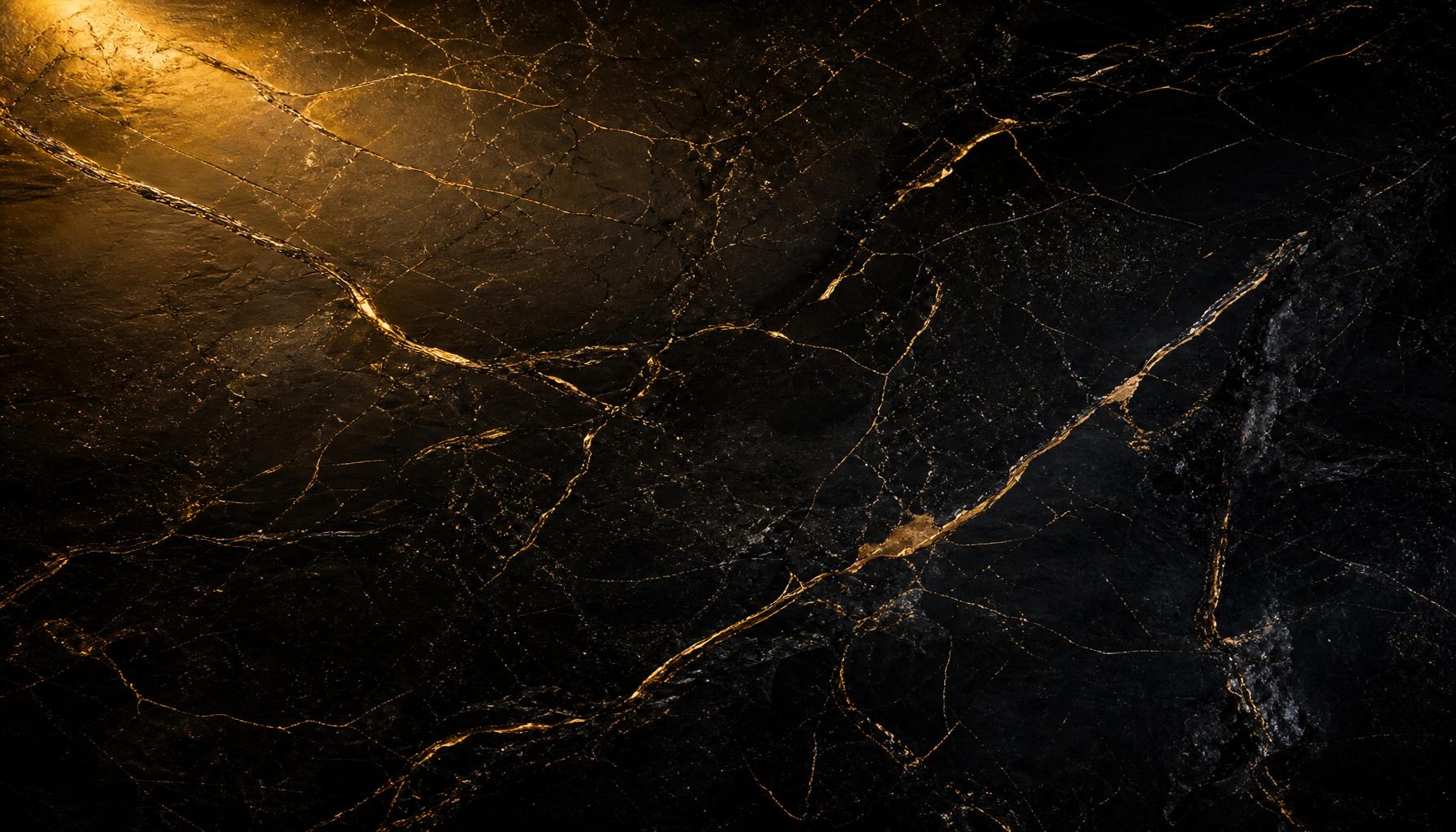 Luxury Business Signs — gold letter signage on dark marble